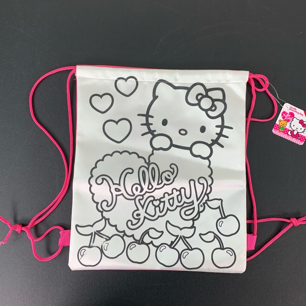 NWT Sanrio āHello Kittyā Doodle Drawstring Bag.